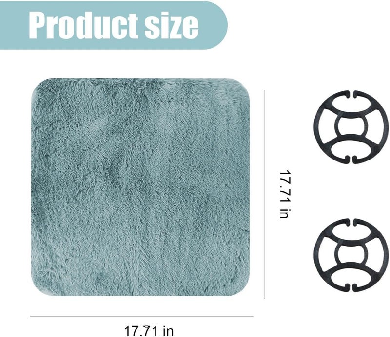 LHDOS Sheepskin Car Seat Cushion, Soft Comfort Winter Driver Seat Cover, Fluffy Faux Fur Front Seat Pad, Car Seat Protector Pad for Office Chair, Universal Interior Accessory for Car SUV Truck (Grey) - Image 2